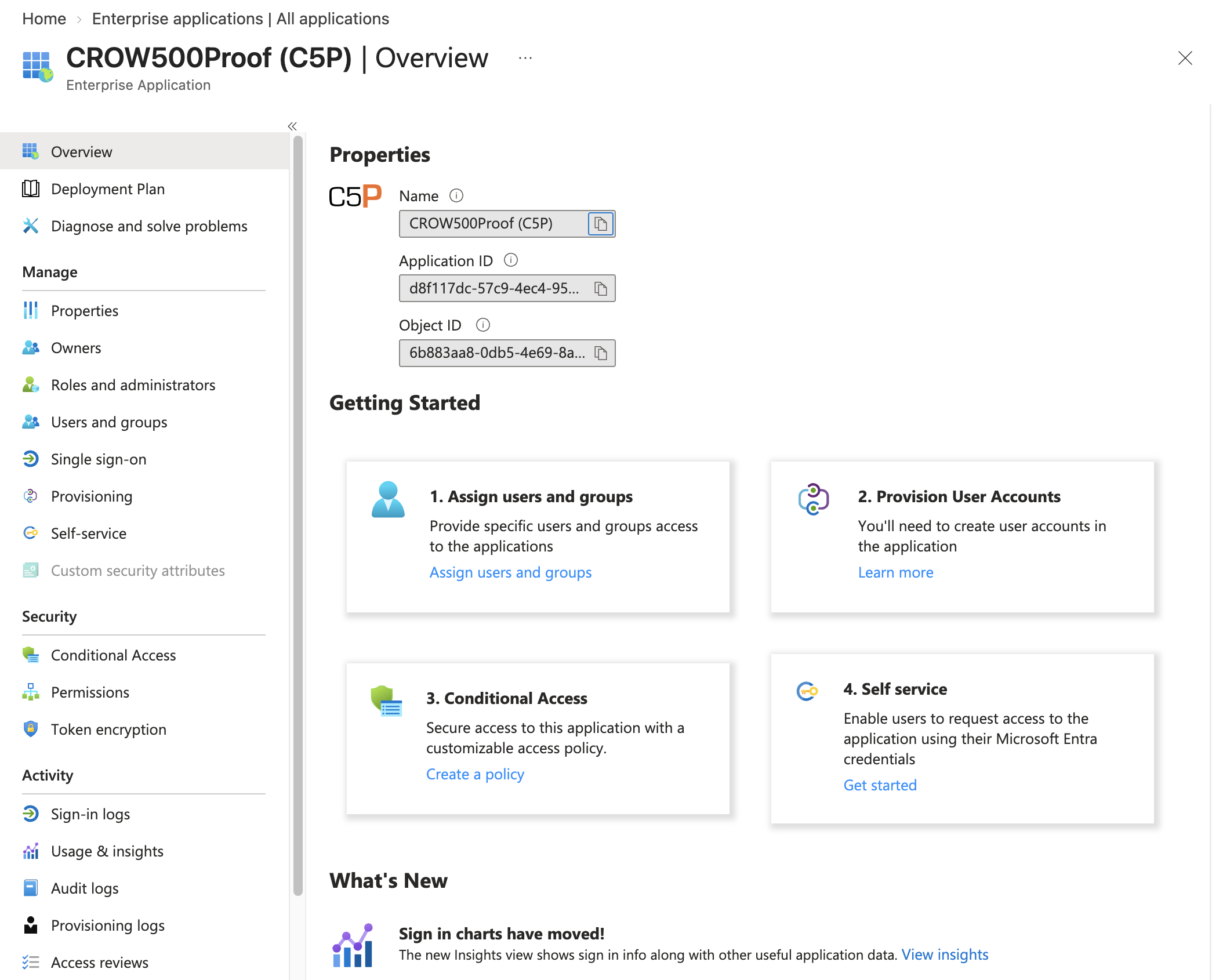 Overzichtspagina van de C5P Infradossier enterprise application