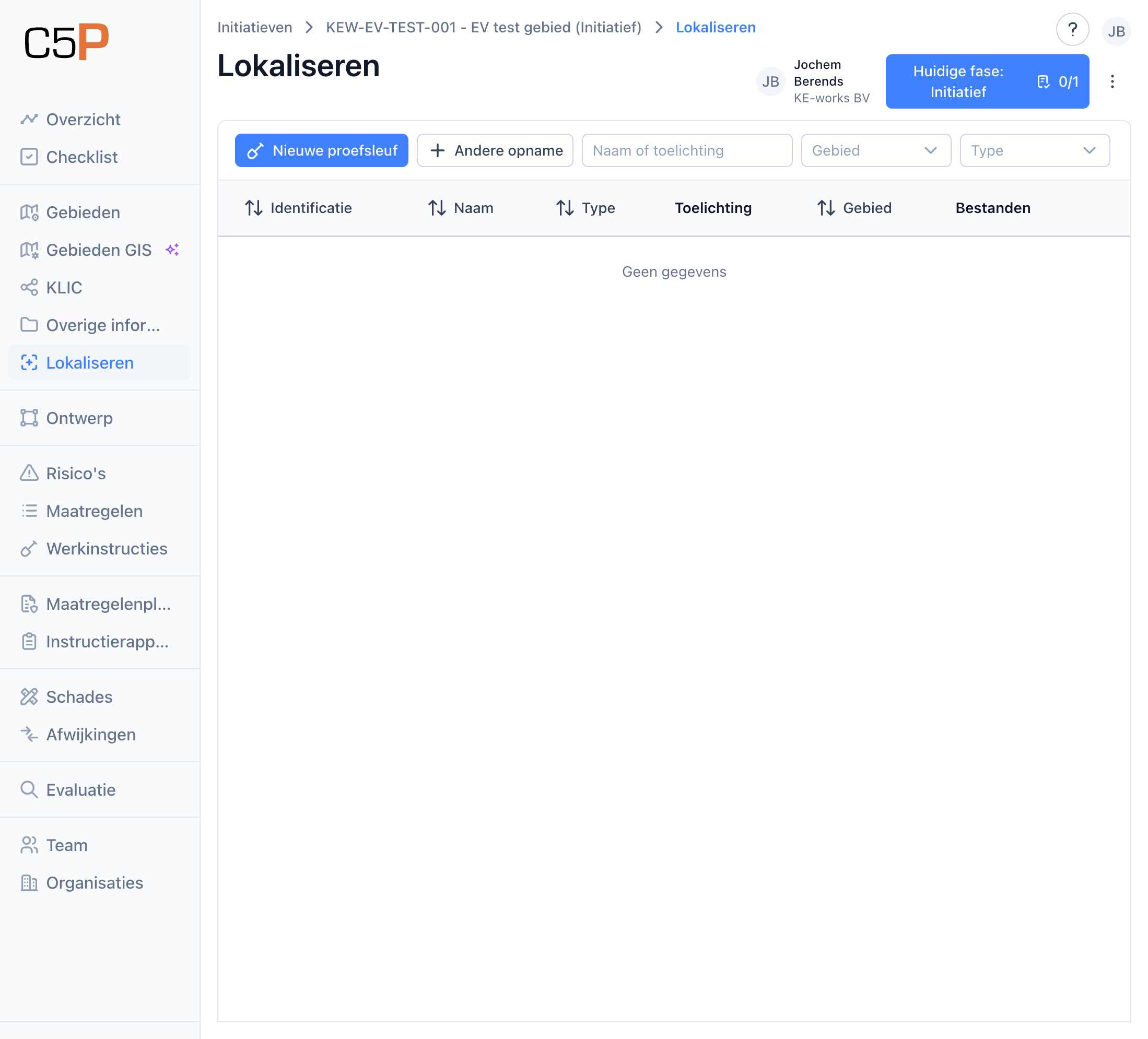Lokaliseren overzicht